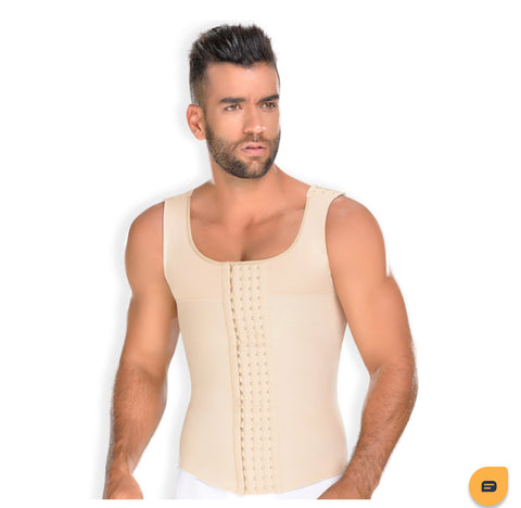 Fajas  Colombiana M&D compression vest Shirt Body Shaper For men / powernet