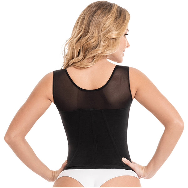 FAJAS MYD C-4055 | TUMMY CONTROL SHAPEWEAR VEST GIRDLE | DAILY USE OPEN BUST SHAPER | POWERNET