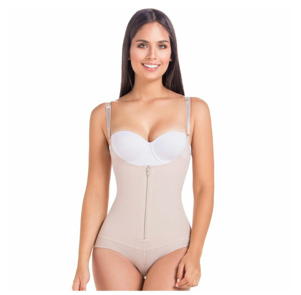 Fajas Moldeadoras Con Control De Barriga Para Levantador De Glúteos Para Mujer | Body Hiphugger Con Busto Abierto | Powernet