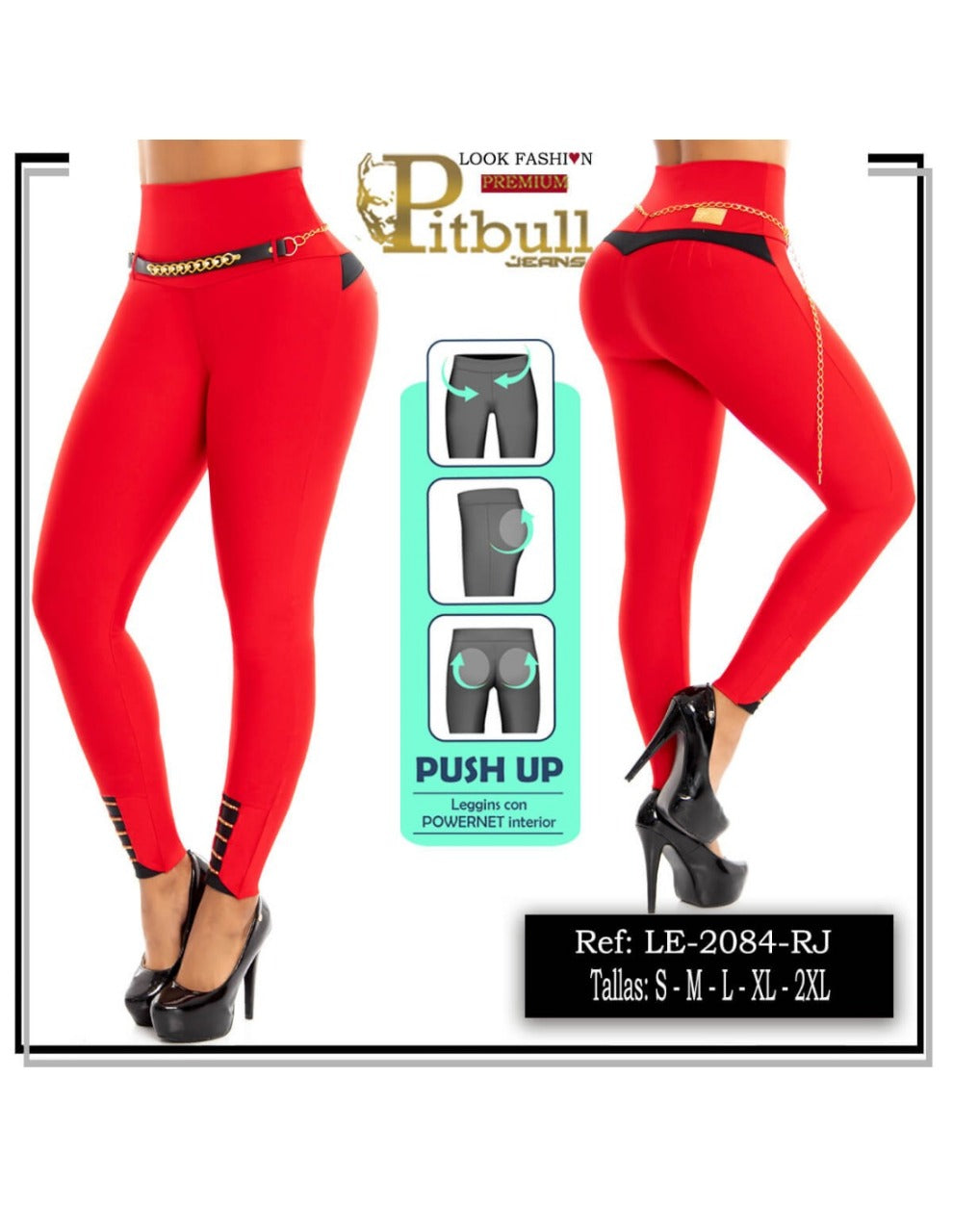 Leggings colombiano PITBULL 2084 RJ- S\M\L\XL\XXL