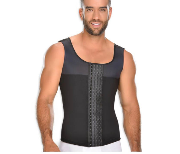 Fajas  Colombiana M&D compression vest Shirt Body Shaper For men / powernet