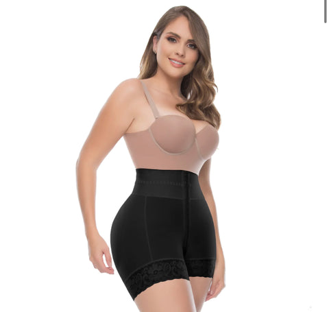 UpLady 6198 | Pantalones cortos moldeadores de cintura alta con control de barriga y realce de glúteos | powernet