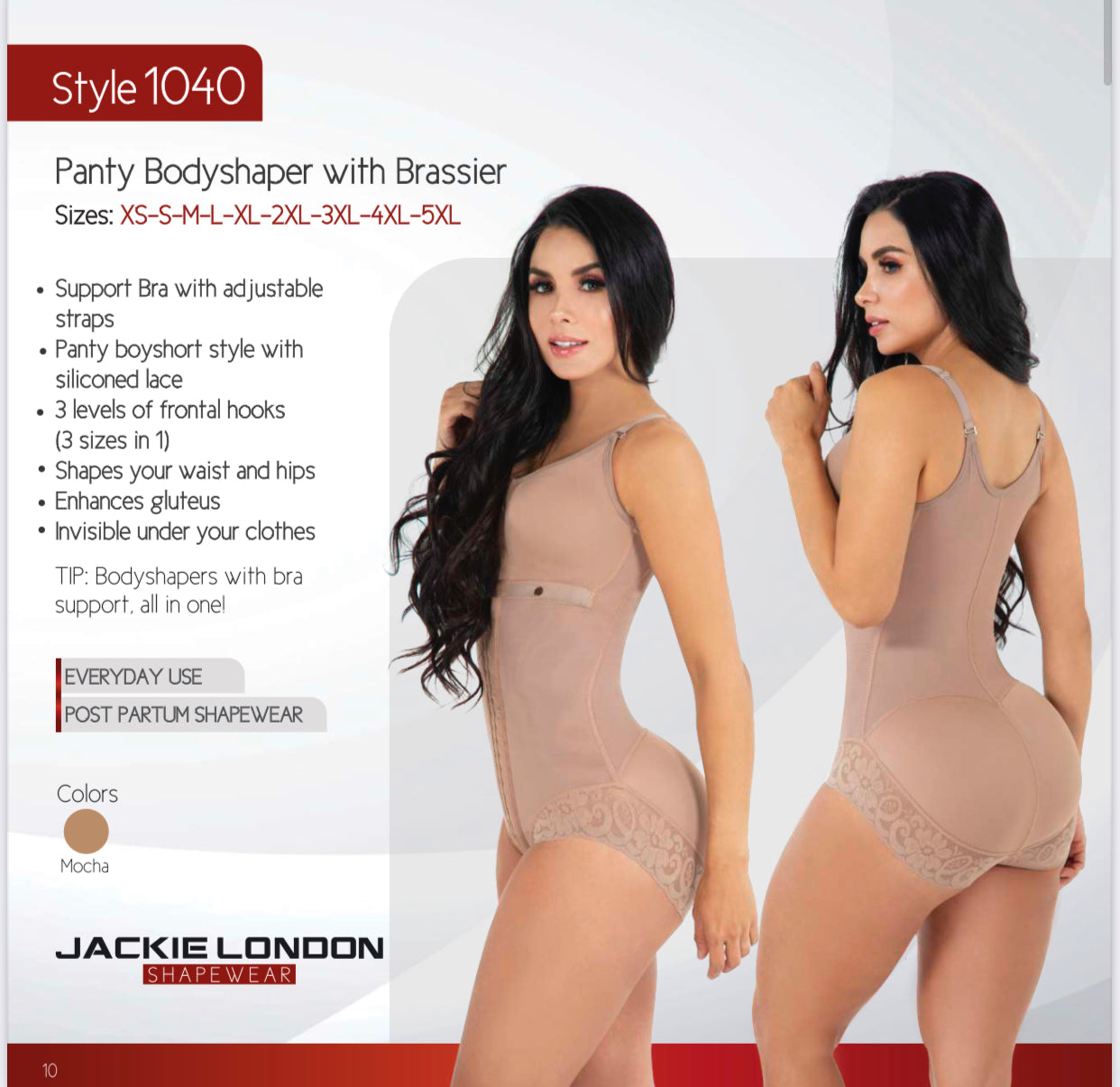 JACKIE LONDON 1040 Short girdle with bra 