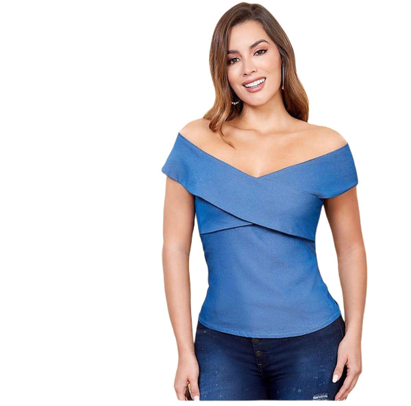 Blusa Colombiana original Azul Lauris 2104-113